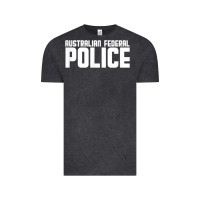 Vintage Black australian federal police Vintage Tee - linhVisuals
