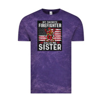 Cloud Purple my favorite firefighter calls me sister. Vintage Tee - linhVisuals