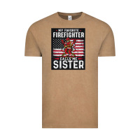 Vintage Coffee my favorite firefighter calls me sister. Vintage Tee - linhVisuals
