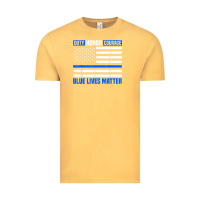 Vintage Mustard blue lives matter for police officer Vintage Tee - linhVisuals