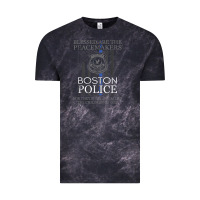 Cloud Black boston police shirt saint michael police officer prayer Vintage Tee - linhVisuals