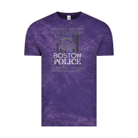 Cloud Purple boston police shirt saint michael police officer prayer Vintage Tee - linhVisuals