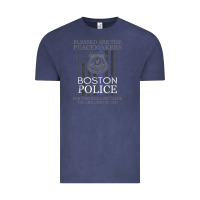 Vintage Denim boston police shirt saint michael police officer prayer Vintage Tee - linhVisuals
