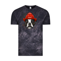 Cloud Black boston terrier firefighter boston terrier dog lover premium Vintage Tee - linhVisuals