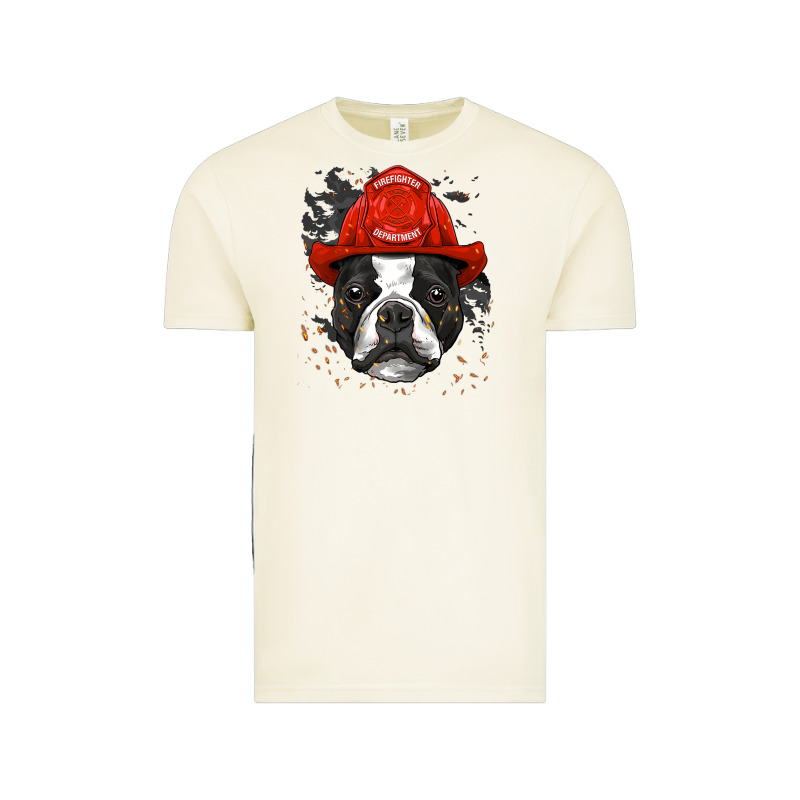 Boston Terrier Firefighter Boston Terrier Dog Lover Premium Vintage Tee by linhVisuals | Teevron