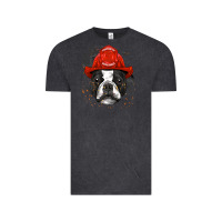Vintage Black boston terrier firefighter boston terrier dog lover premium Vintage Tee - linhVisuals