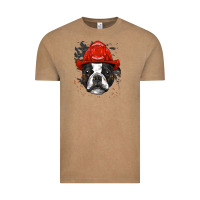 Vintage Coffee boston terrier firefighter boston terrier dog lover premium Vintage Tee - linhVisuals