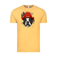 Vintage Mustard boston terrier firefighter boston terrier dog lover premium Vintage Tee - linhVisuals