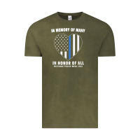 Vintage Olive national police week shirt in memory and honor us flag Vintage Tee - linhVisuals