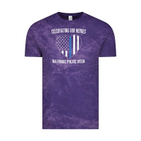 National Police Week Shirt Vintage Blue Line American Flag Vintage Tee | Teevron