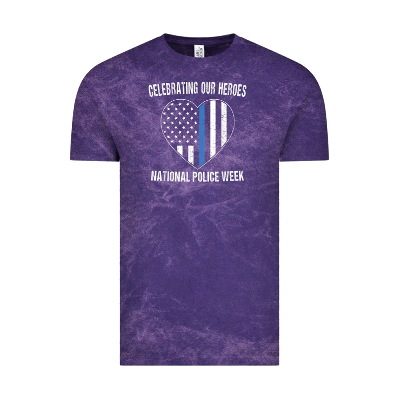 National Police Week Shirt Vintage Blue Line American Flag Vintage Tee by linhVisuals | Teevron