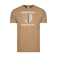 Vintage Coffee national police week shirt vintage blue line american flag Vintage Tee - linhVisuals