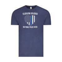 Vintage Denim national police week shirt vintage blue line american flag Vintage Tee - linhVisuals