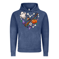 Vintage Denim love hallowen Vintage Hoodie - NancyCooperArtShop