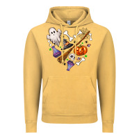 Vintage Mustard love hallowen Vintage Hoodie - NancyCooperArtShop
