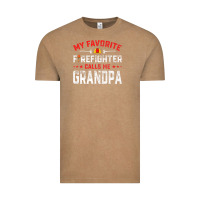 Vintage Coffee mens father's day my favorite firefighter calls me grandpa premium Vintage Tee - linhVisuals