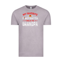 Vintage Zinc mens father's day my favorite firefighter calls me grandpa premium Vintage Tee - linhVisuals