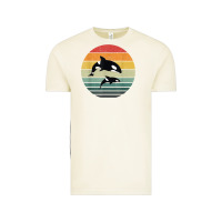 Vintage Arctic orca family vintage retro art, killer whale family Vintage Tee - linhVisuals