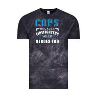 Cloud Black cops because firefighters need heroes too premium Vintage Tee - linhVisuals