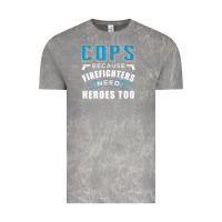 Cloud Rock cops because firefighters need heroes too premium Vintage Tee - linhVisuals