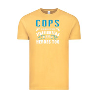 Vintage Mustard cops because firefighters need heroes too premium Vintage Tee - linhVisuals