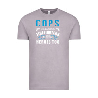 Vintage Zinc cops because firefighters need heroes too premium Vintage Tee - linhVisuals