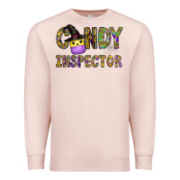 Pale Pink Candy Inspector Premium Sweatshirt - CowhideDigitalArt