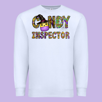 Candy Inspector Premium Sweatshirt Designed By Cowhidedigitalart