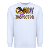 White Candy Inspector Premium Sweatshirt - CowhideDigitalArt
