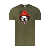 Vintage Olive dalmatian firefighter dalmatian dog lover Vintage Tee - linhVisuals