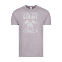 Vintage Zinc playing with fire will get you burnt fireman firefighter fun Vintage Tee - linhVisuals