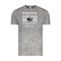 Cloud Rock police & firefighter mom, i raised mine fireman mothers day Vintage Tee - linhVisuals