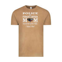 Vintage Camel police & firefighter mom, i raised mine fireman mothers day Vintage Tee - linhVisuals