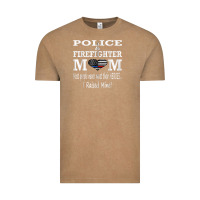 Vintage Coffee police & firefighter mom, i raised mine fireman mothers day Vintage Tee - linhVisuals
