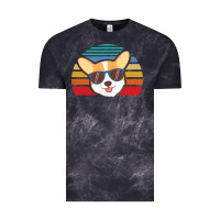 Cloud Black cool corgi vintage 80s dog lover Vintage Tee - linhVisuals
