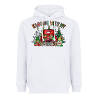 White hanging with my gnomies Heavyweight Hoodie - CowhideDigitalArt