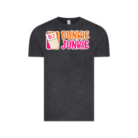 Vintage Black donut coffee lover dunkie junkie Vintage Tee - linhVisuals