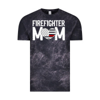 Cloud Black female firefighter mom thin red line flag firefighting premium Vintage Tee - linhVisuals