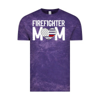 Cloud Purple female firefighter mom thin red line flag firefighting premium Vintage Tee - linhVisuals