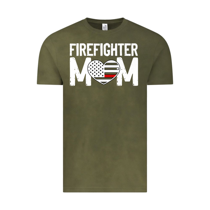 Female Firefighter Mom Thin Red Line Flag Firefighting Premium Vintage Tee by linhVisuals | Teevron