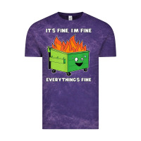 Cloud Purple dumpster fire its fine im fine Vintage Tee - linhVisuals