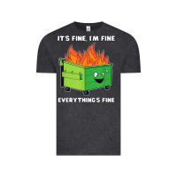 Dumpster Fire Its Fine Im Fine Vintage Tee | Teevron