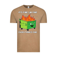 Vintage Coffee dumpster fire its fine im fine Vintage Tee - linhVisuals