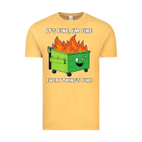 Vintage Mustard dumpster fire its fine im fine Vintage Tee - linhVisuals