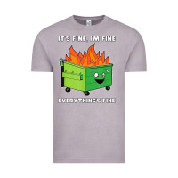 Vintage Zinc dumpster fire its fine im fine Vintage Tee - linhVisuals