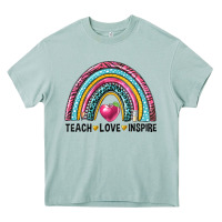 Arona rainbow teach love inspire Heavy Core Tee - NancyCooperArtShop