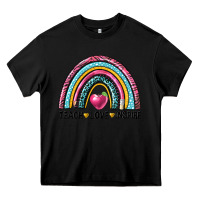 Black rainbow teach love inspire Heavy Core Tee - NancyCooperArtShop