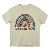 Mossy rainbow teach love inspire Heavy Core Tee - NancyCooperArtShop