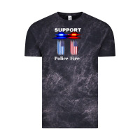 Cloud Black support our police & fire departments   1st responders premium Vintage Tee - linhVisuals