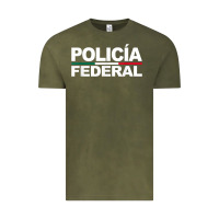 Vintage Olive mexico policia federal mexican police law enforcement Vintage Tee - linhVisuals